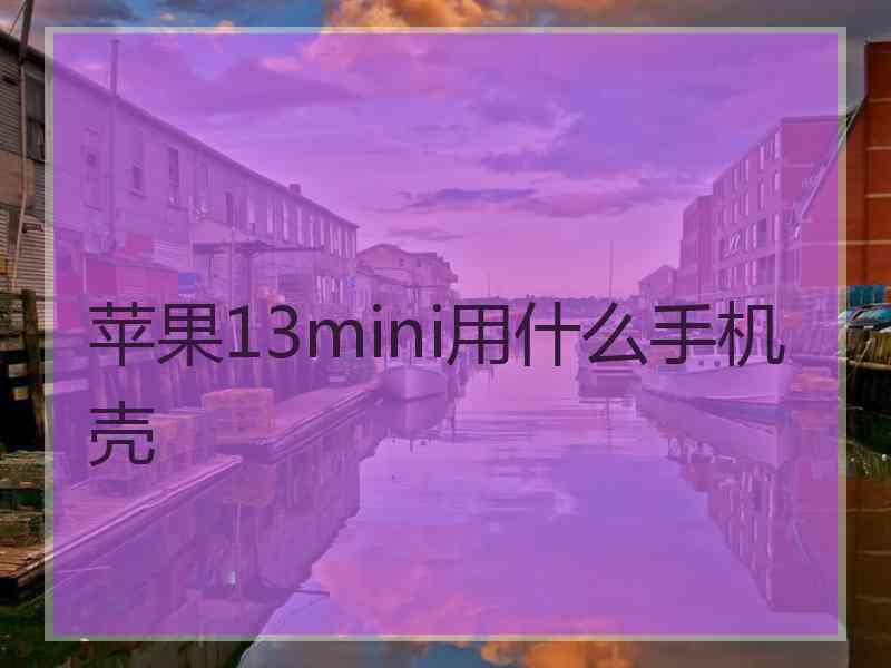 苹果13mini用什么手机壳