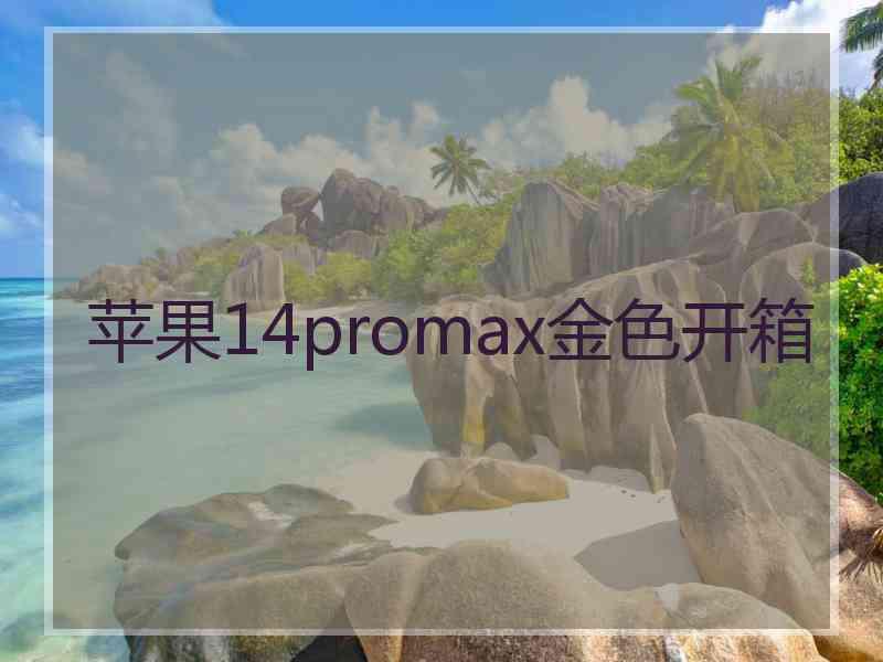 苹果14promax金色开箱