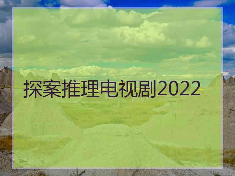 探案推理电视剧2022