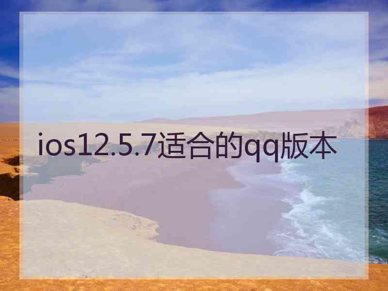 ios12.5.7适合的qq版本