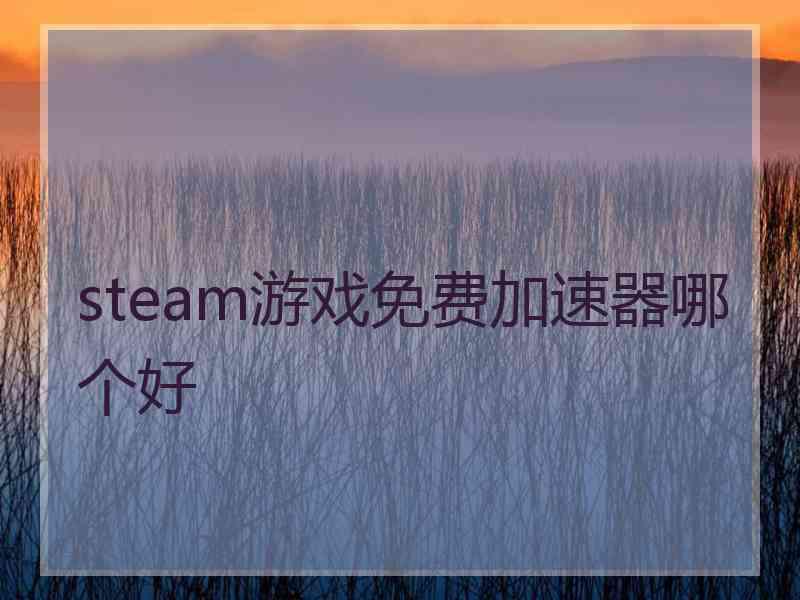 steam游戏免费加速器哪个好