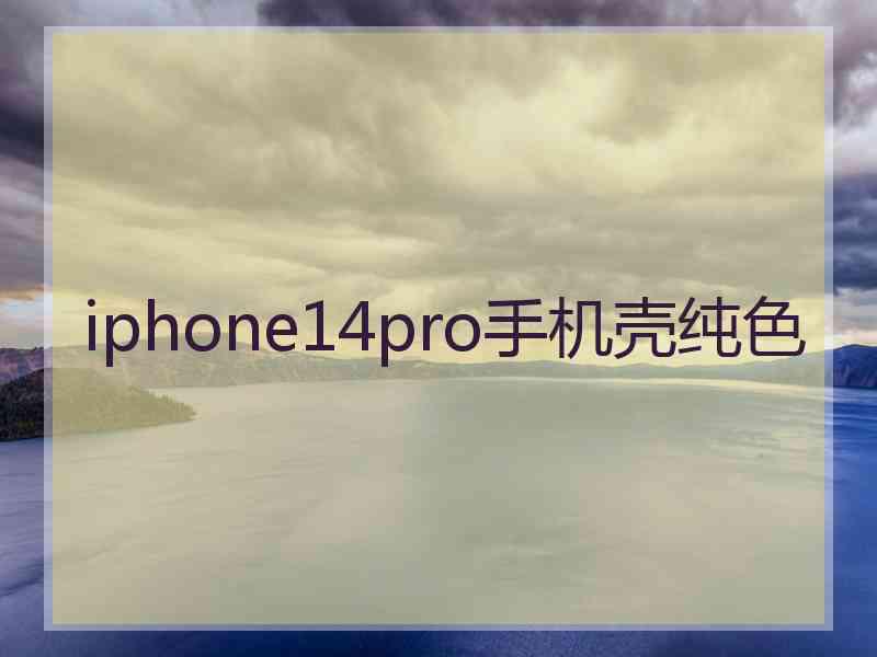 iphone14pro手机壳纯色