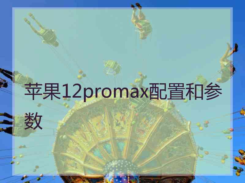 苹果12promax配置和参数