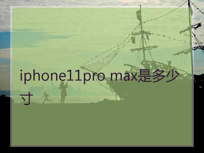 iphone11pro max是多少寸