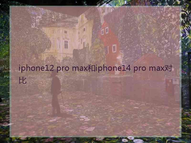 iphone12 pro max和iphone14 pro max对比