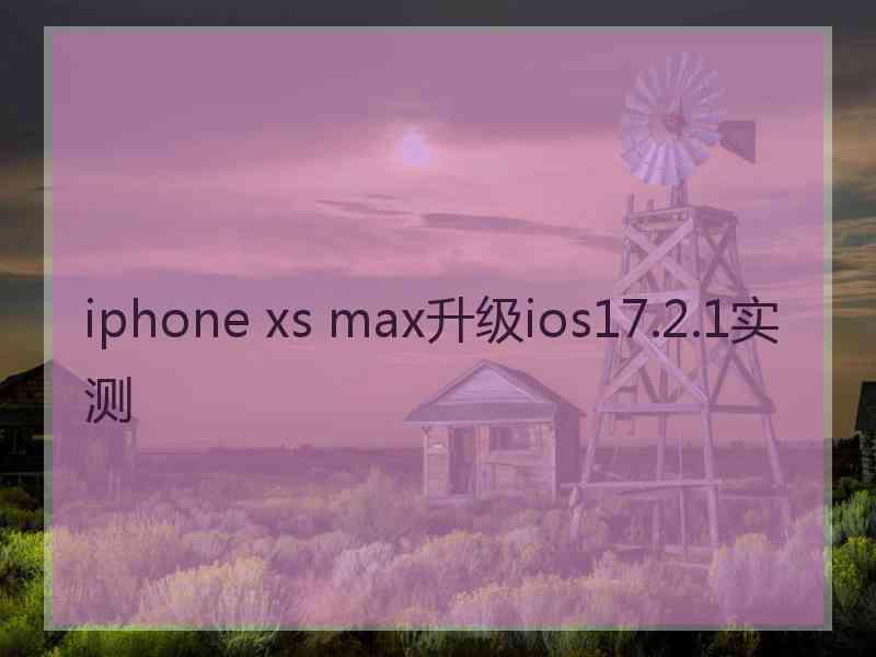 iphone xs max升级ios17.2.1实测