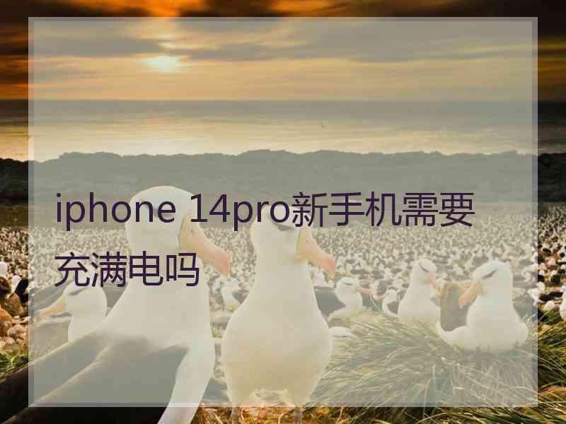 iphone 14pro新手机需要充满电吗