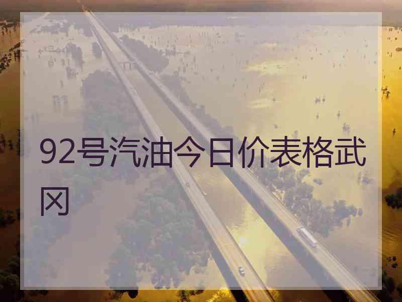 92号汽油今日价表格武冈