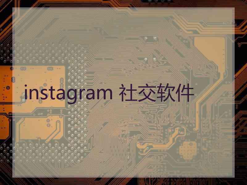 instagram 社交软件