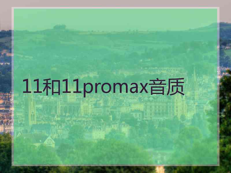 11和11promax音质