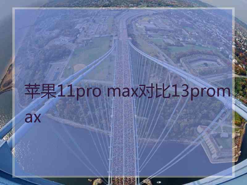 苹果11pro max对比13promax