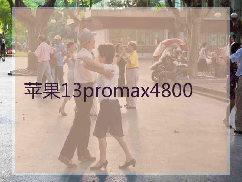 苹果13promax4800