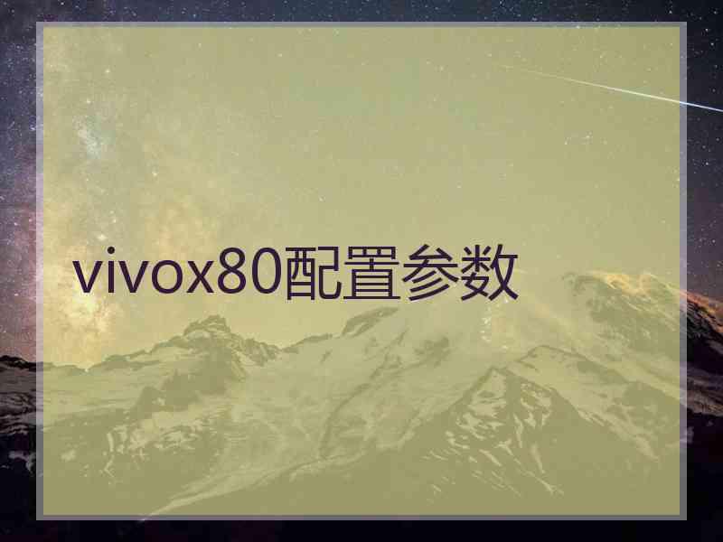 vivox80配置参数