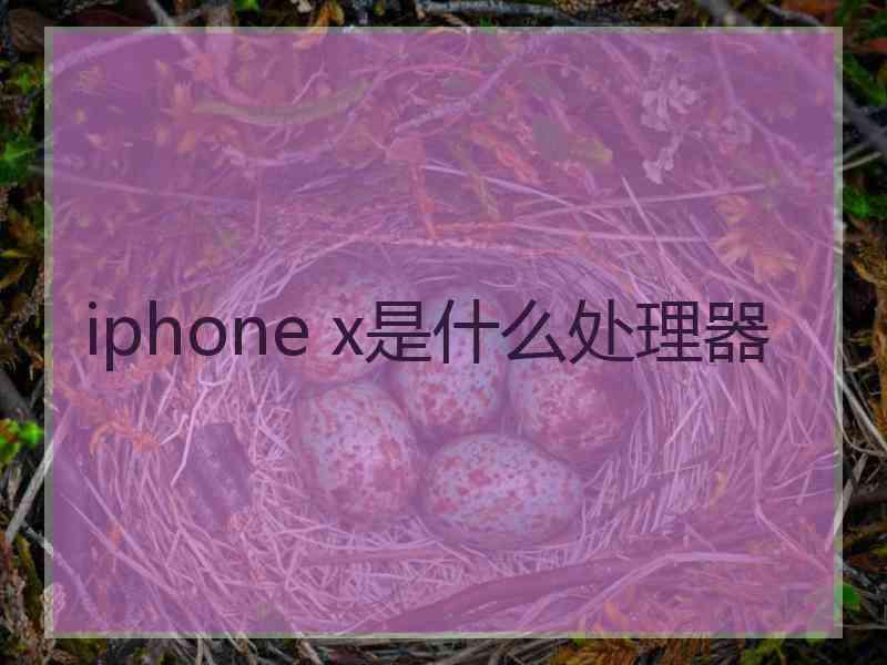 iphone x是什么处理器