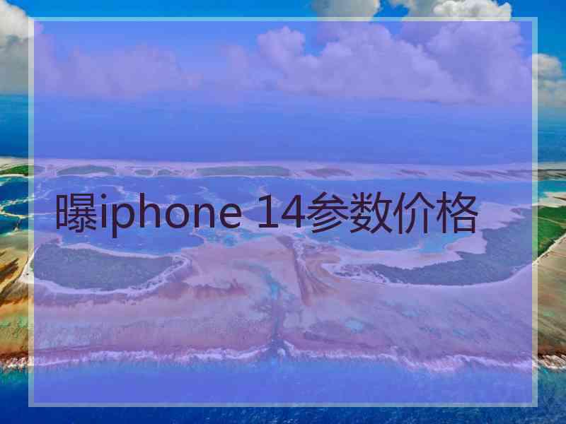 曝iphone 14参数价格