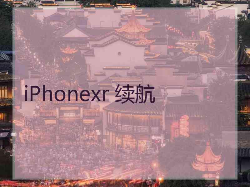 iPhonexr 续航