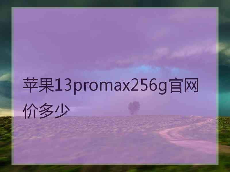 苹果13promax256g官网价多少