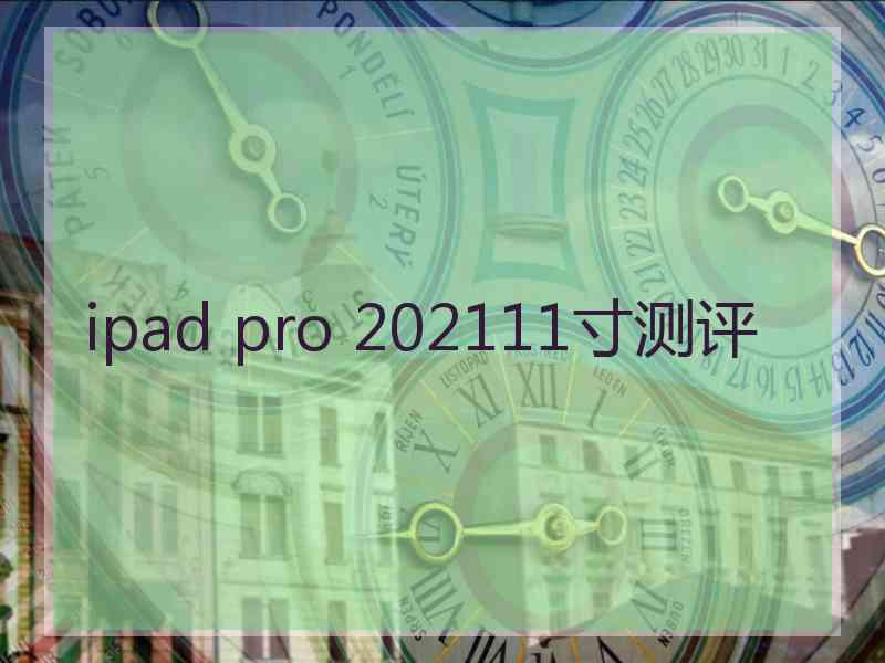 ipad pro 202111寸测评