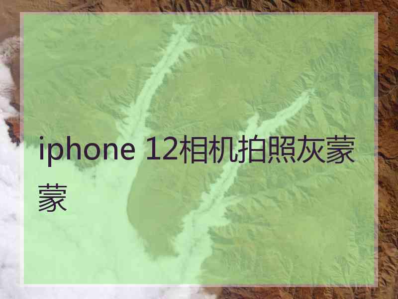 iphone 12相机拍照灰蒙蒙