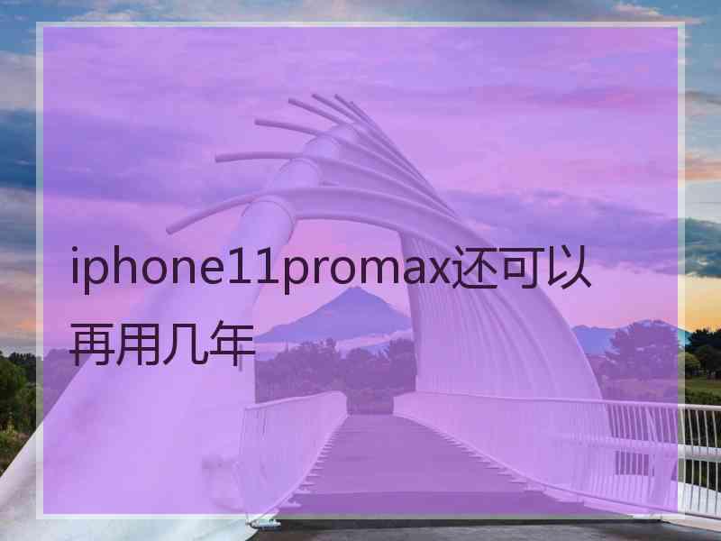 iphone11promax还可以再用几年