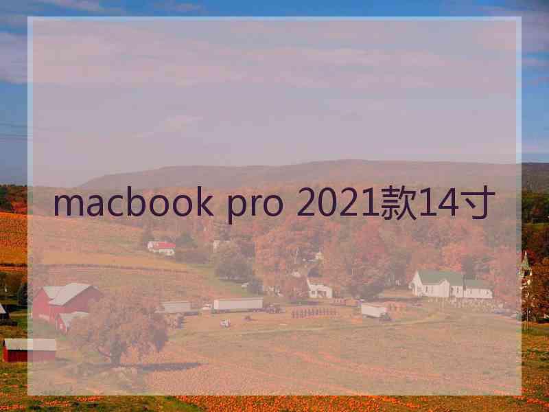 macbook pro 2021款14寸