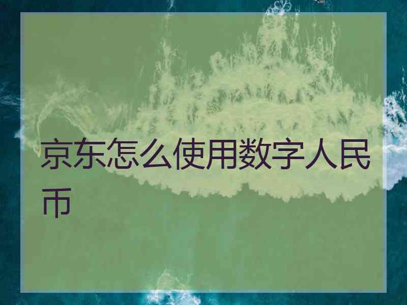 京东怎么使用数字人民币