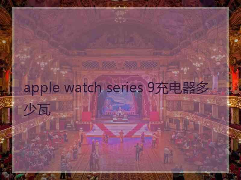 apple watch series 9充电器多少瓦