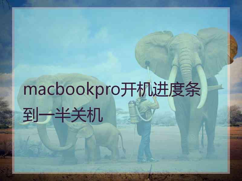 macbookpro开机进度条到一半关机