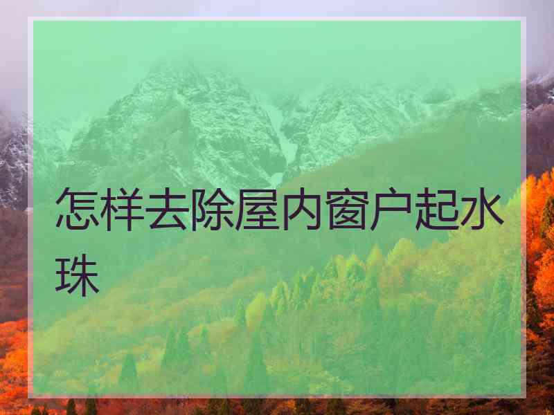 怎样去除屋内窗户起水珠