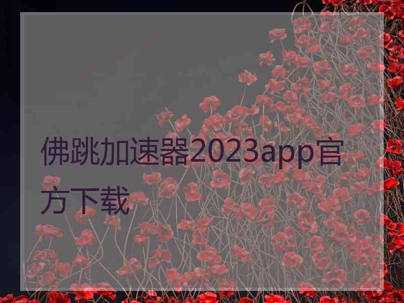 佛跳加速器2023app官方下载