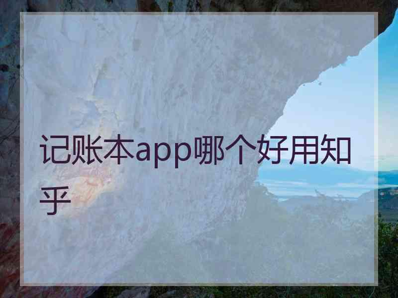 记账本app哪个好用知乎