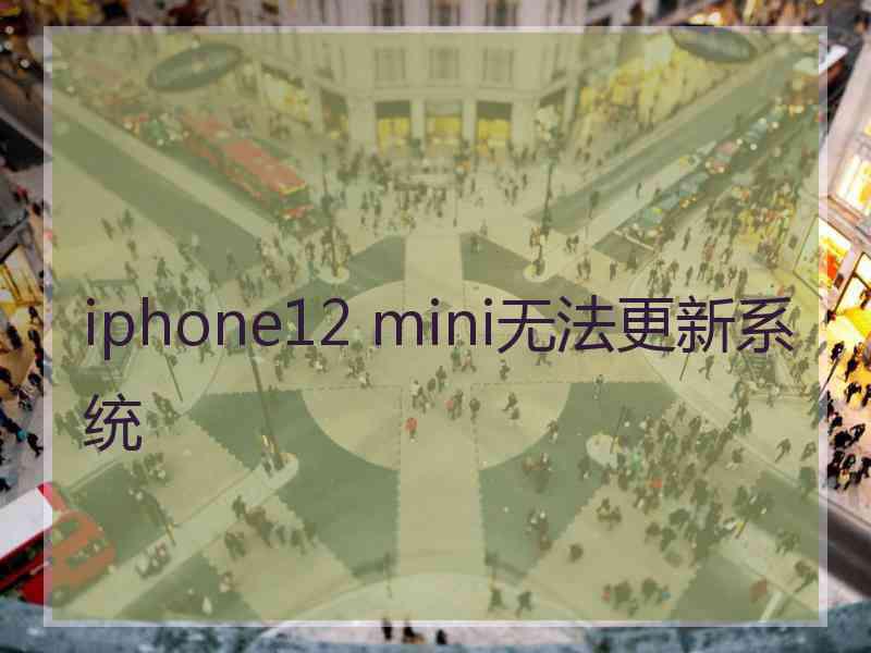 iphone12 mini无法更新系统