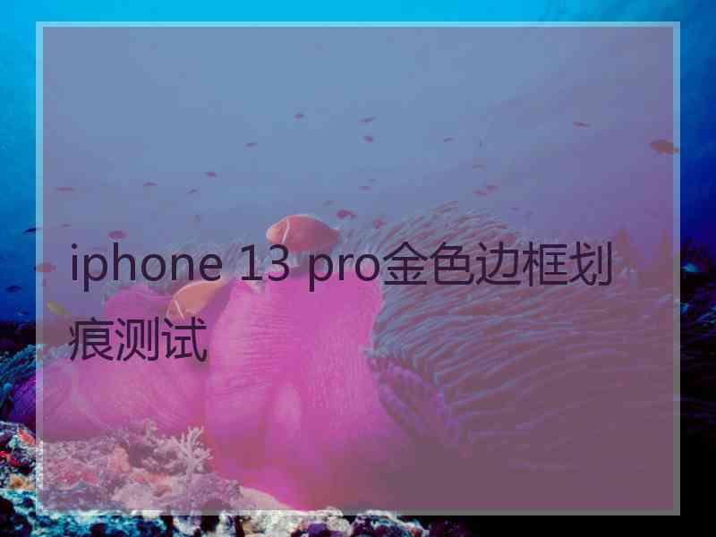 iphone 13 pro金色边框划痕测试