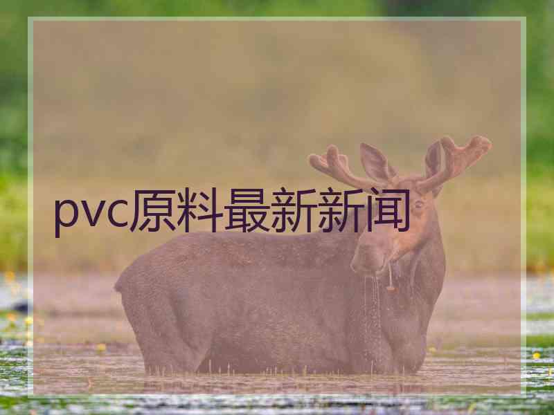 pvc原料最新新闻