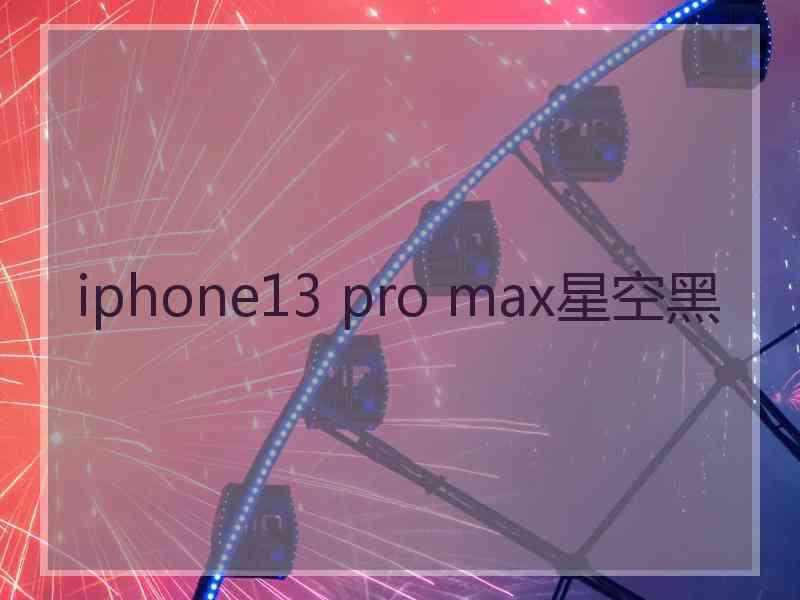 iphone13 pro max星空黑