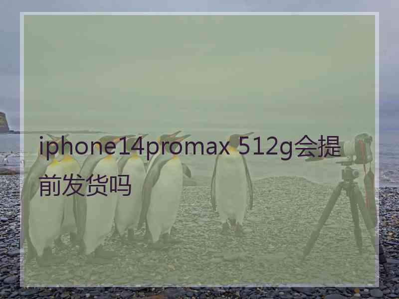 iphone14promax 512g会提前发货吗