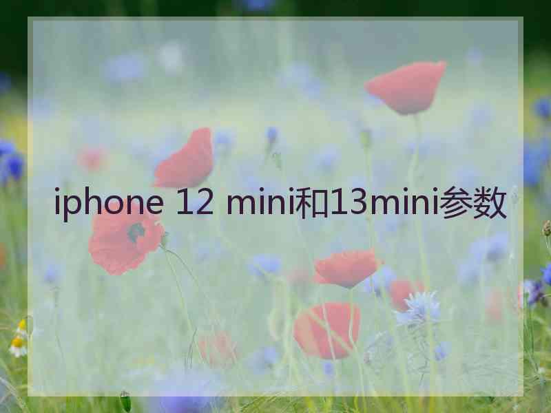 iphone 12 mini和13mini参数