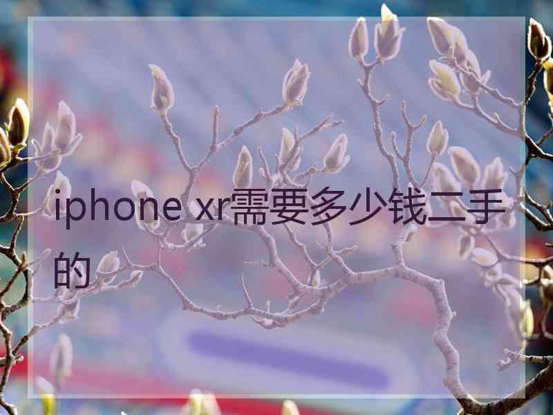 iphone xr需要多少钱二手的