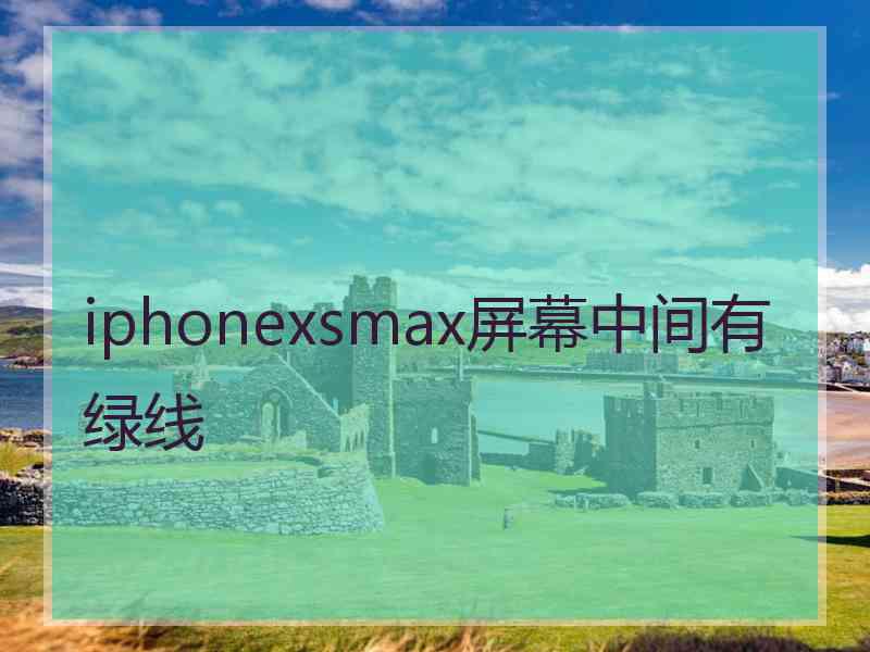 iphonexsmax屏幕中间有绿线