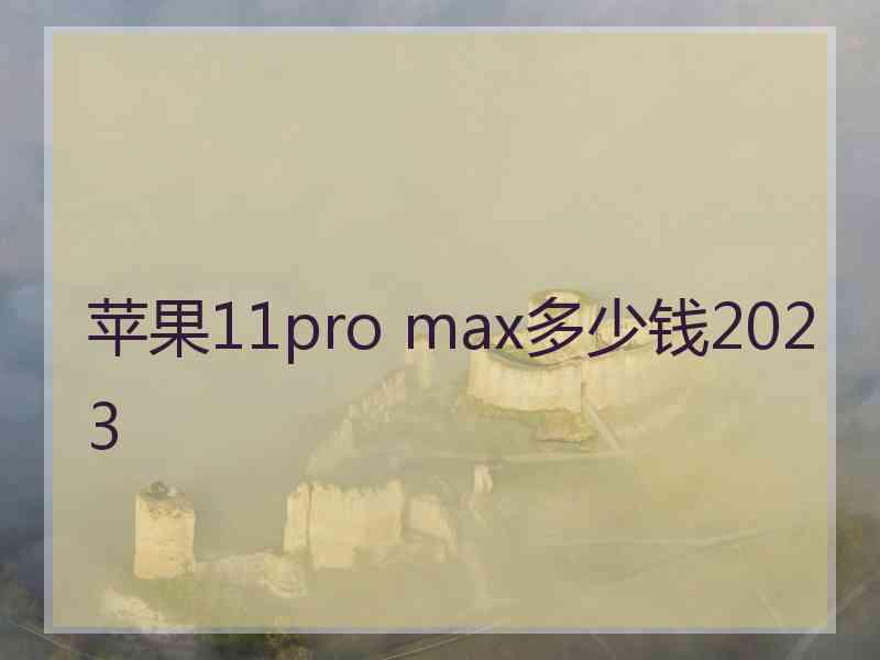 苹果11pro max多少钱2023