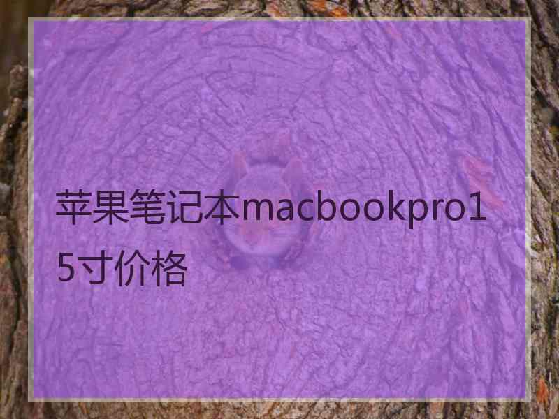 苹果笔记本macbookpro15寸价格