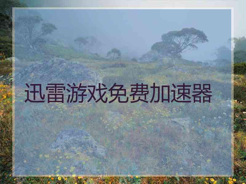 迅雷游戏免费加速器