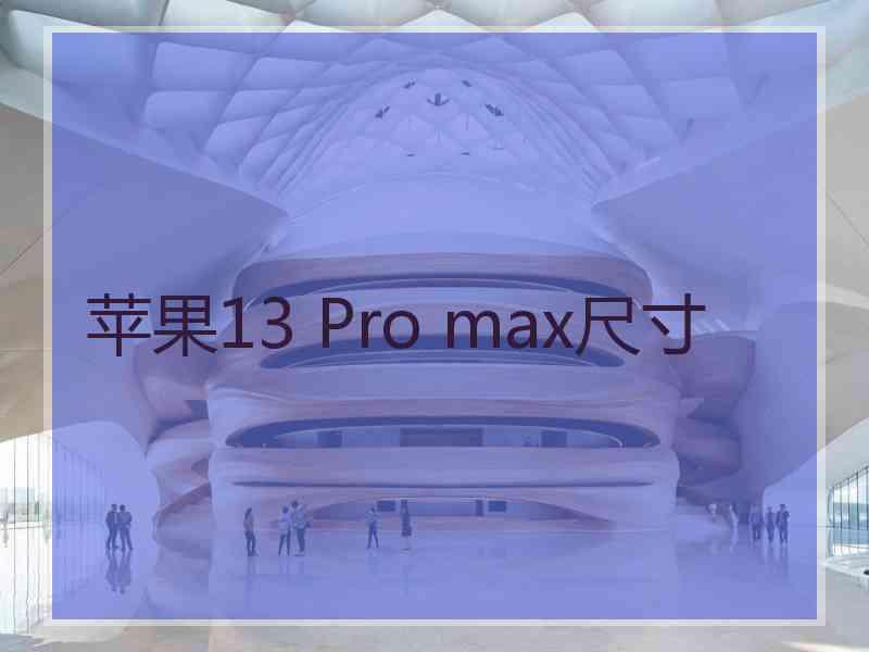 苹果13 Pro max尺寸