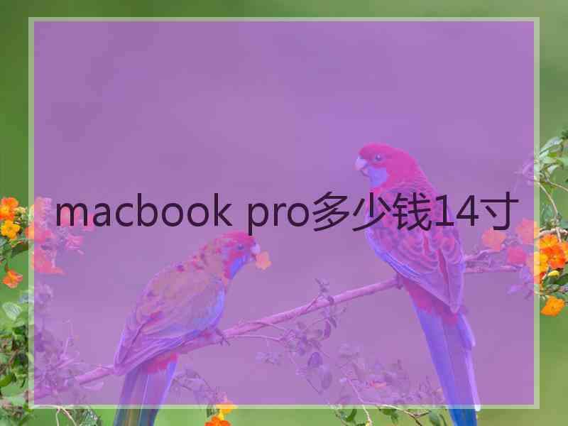 macbook pro多少钱14寸