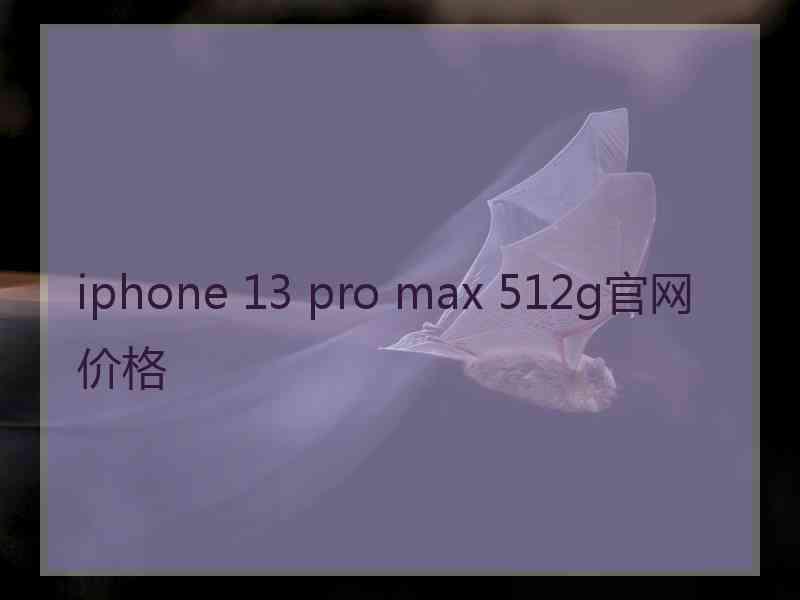 iphone 13 pro max 512g官网价格