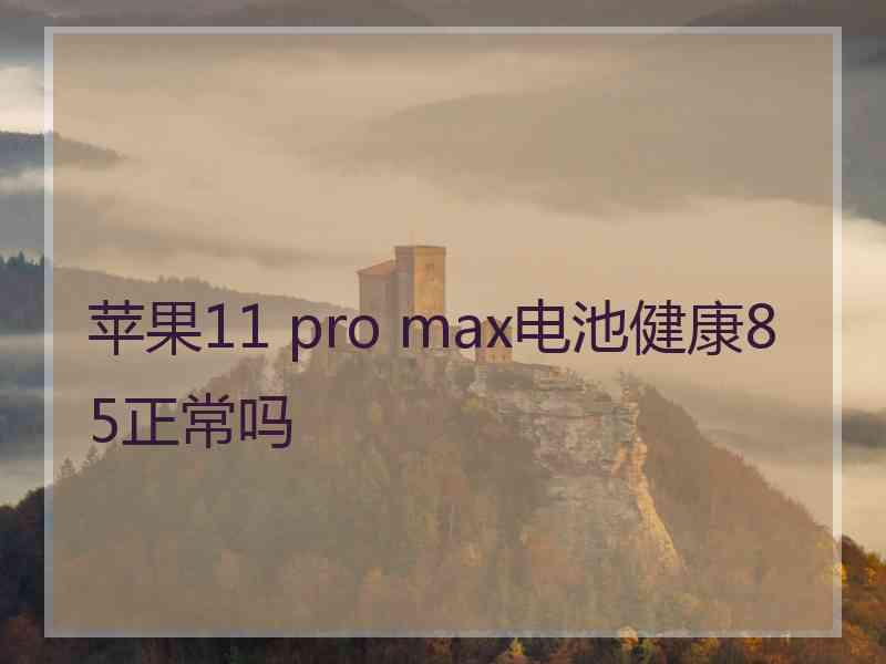 苹果11 pro max电池健康85正常吗