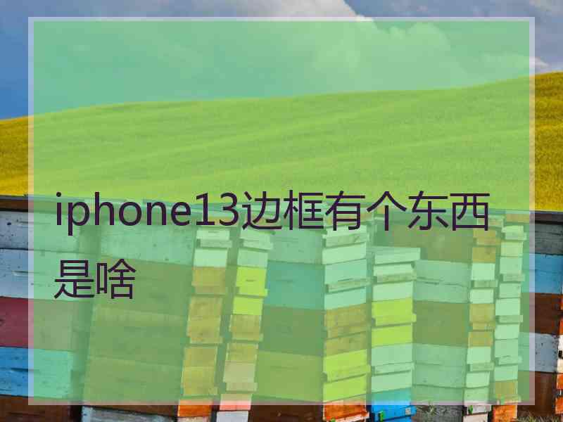 iphone13边框有个东西是啥