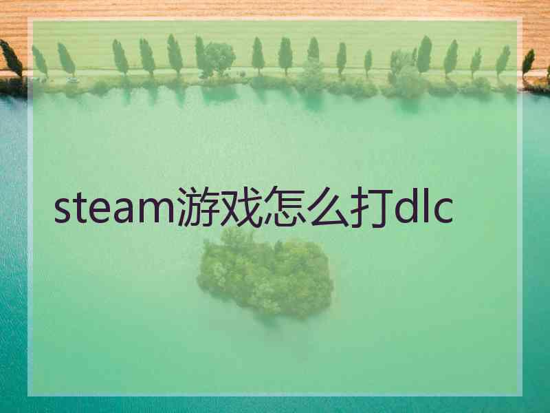 steam游戏怎么打dlc