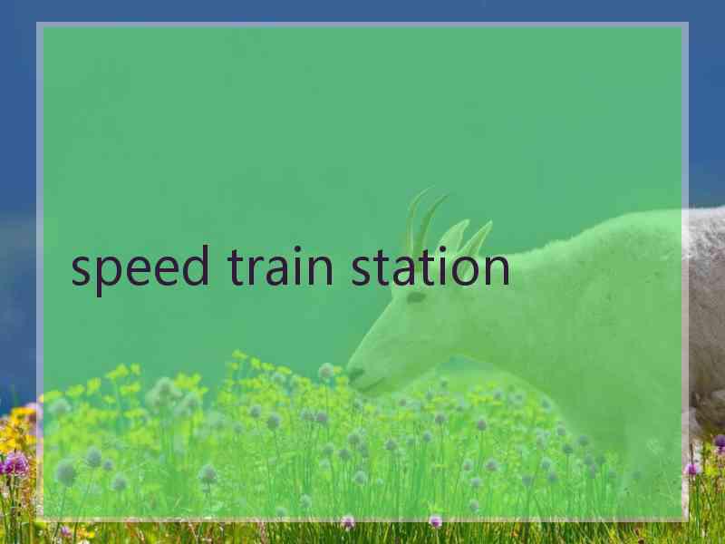 speed train station