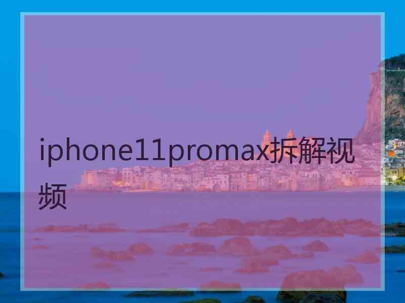 iphone11promax拆解视频